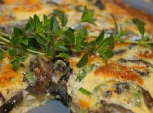 Frittata with Mushrooms, Thyme, and Parmigiano Cheese