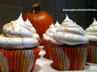 Gluten Free Dairy Free Pumpkin Spice Cupcakes