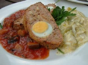 Italian Meatloaf with Hard Boiled Eggs