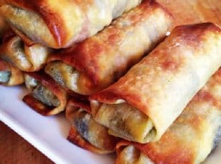 Southwest Egg Rolls with Cilantro Lime Pesto