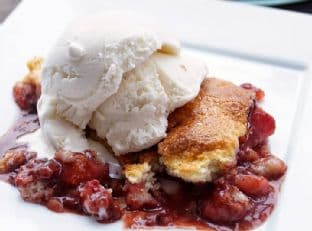Strawberry and Nutella Cobbler