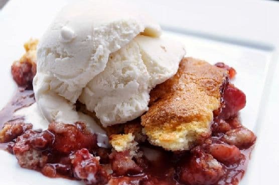 Strawberry and Nutella Cobbler