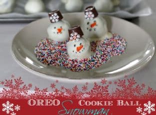 OREO Cookie Balls – Snowman