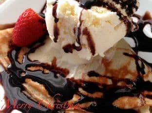 Nutella Crepes and Ice Cream
