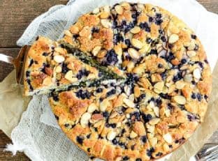 Gluten Free Almond Blueberry Coffee Cake